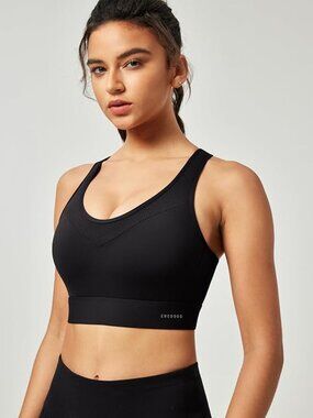 Ewedoos High Impact Sports Bra Black XXL NWT Adjustable Racerback